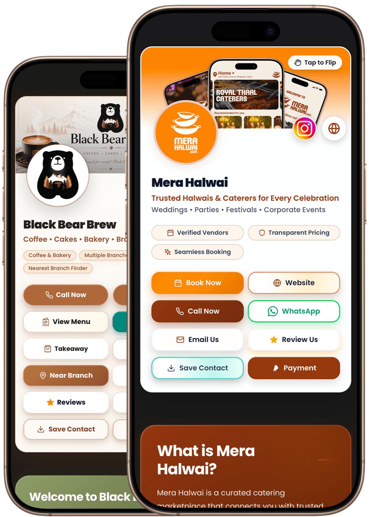 Two customized OneLink enterprise mobile experiences
