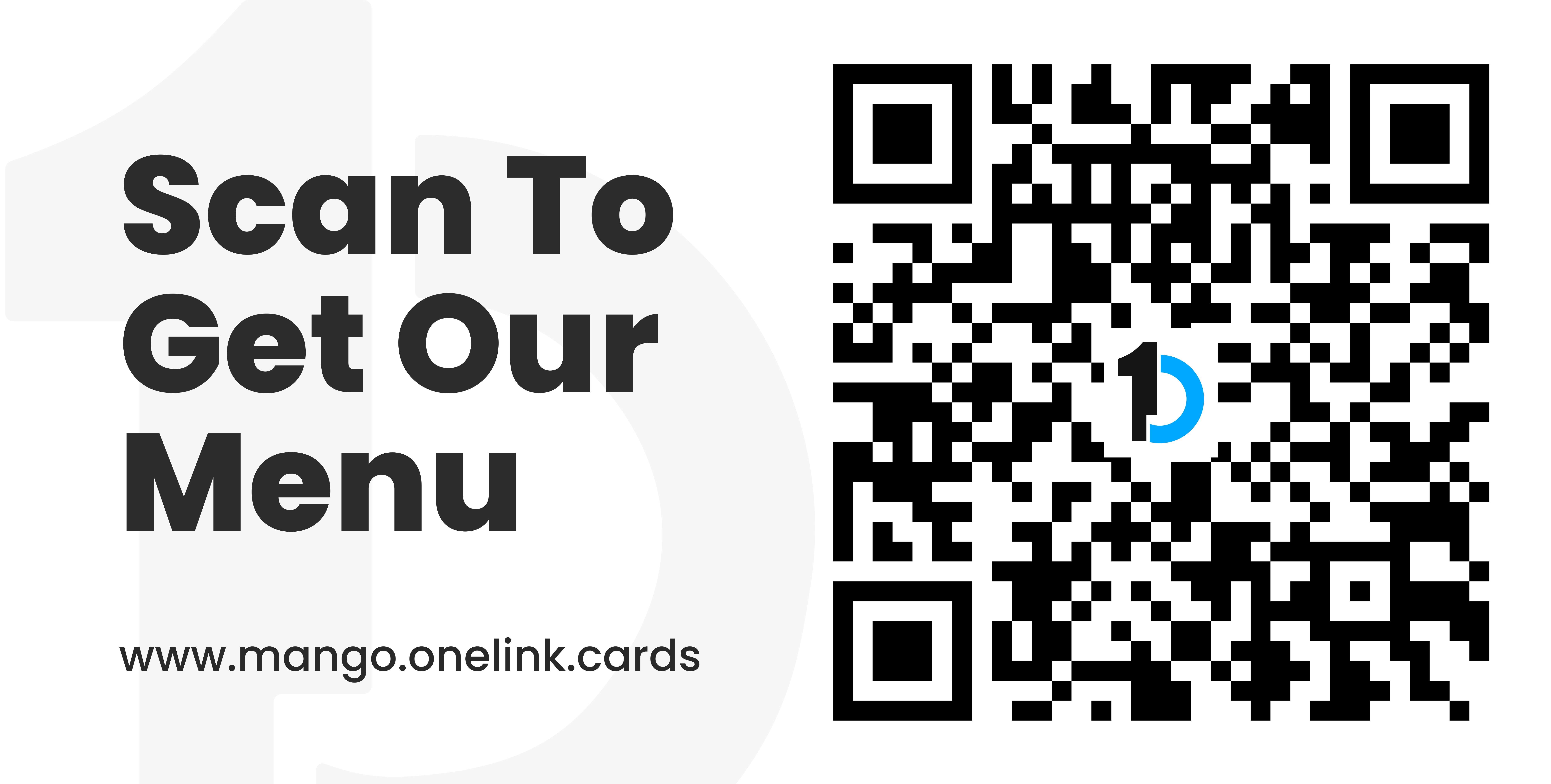 Scan to View Menu OneLink QR sticker